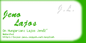 jeno lajos business card